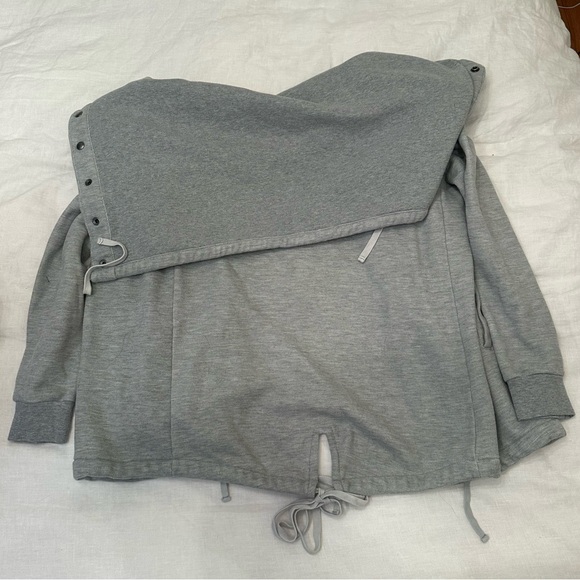 Blank NYC Light Gray Moto Hoodie Jacket - Picture 3 of 3